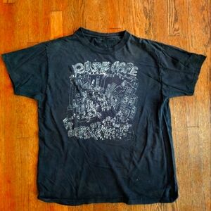 Vintage 1985 Black Graphic Men's T-Shirt - Rare- Rose Cafe - Venice - California